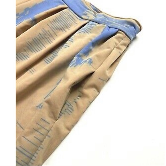 CLEARANCE SALE! Happy Hour S Blue Tan Short Skirt - Picture 4 of 7